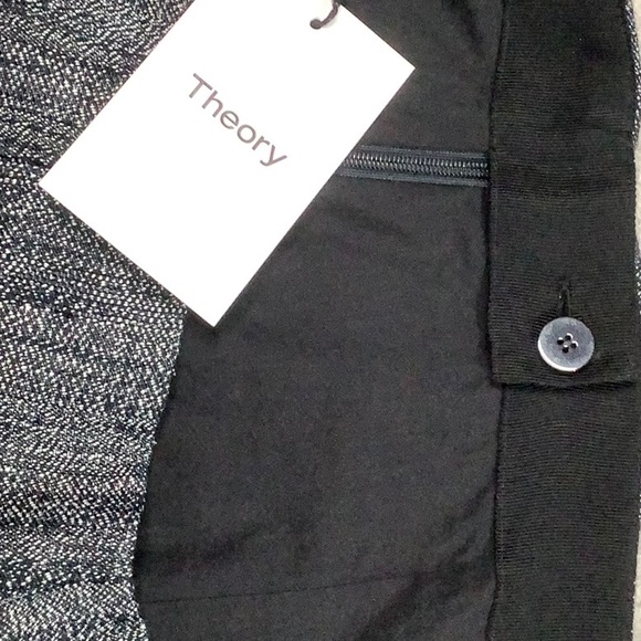 NWT🫐Theory High Rise Mini Skirt in Navy Multi Herring Melange - Picture 9 of 16